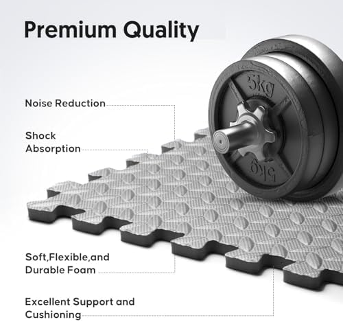 32 Pack 128 sqft Home Gym Mat, Puzzle Exercise Mat, 1of EVA Interlocking Foam - Image 3