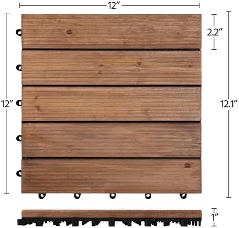 Yaheetech 27PCS Interlocking Deck Tiles Outdoor Patio Floor - Image 3