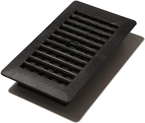 Decor Grates PL408-BLK 4-Inch by 8-Inch Plastic Floor Register by DecorGrates