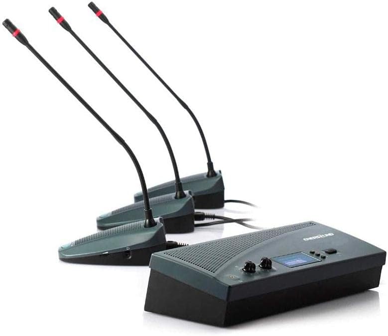 Enersound 6-Person Teleconference Wired Gooseneck Conference Microphone System - USB Connection for PC - US-Based Warranty and Phone Support