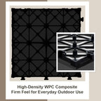 JJWOOD Stone-Look Interlocking Deck Tiles, Matte Rock Texture Outdoor Floor - Image 5