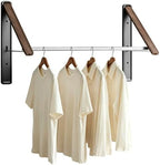 Wall Mounted Retractable Clothes Drying Rack, Walnut Foldable Hanger, Space by Unknown