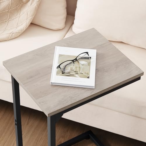 AMHANCIBLE C Shaped End Table, Slide Under Couch Table - Image 6