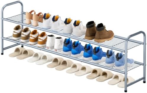 KEETDY 2-Tier Long Shoe Rack for Closet Shoe Organizer for Entryway, Metal by KEETDY