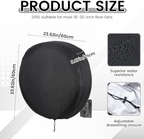 210D Oxford Heavy Duty Outdoor Fan Cover, Anti-UV Outdoor - Image 2