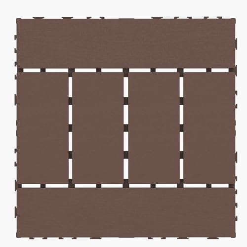 Plastic Interlocking Deck Tiles, 44 Pack Patio Sheets - Image 3