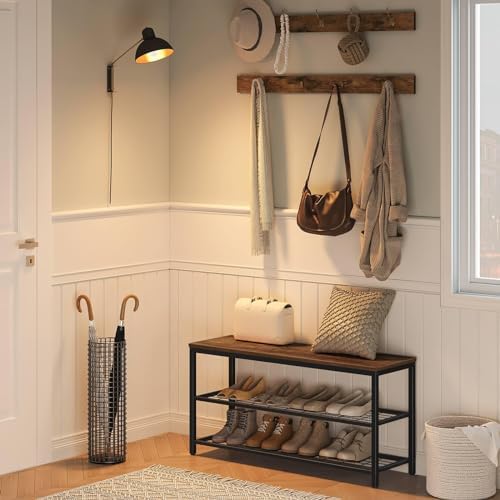 HOOBRO Hall Tree with Bench, Coat Rack Shoe Bench Set, Entryway Shoe Rack with - Image 4