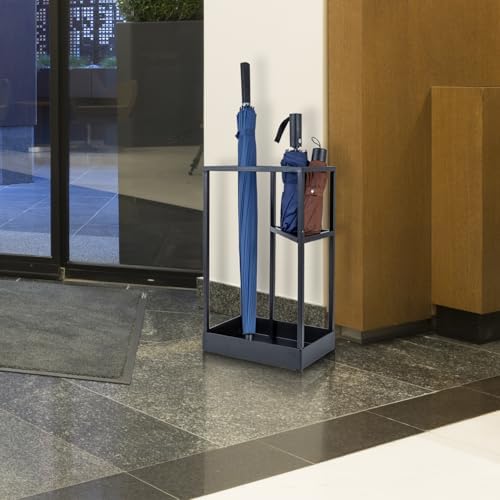 MyGift 20 Inch Tall Modern Brass Tone Metal Geometric Freestanding Entryway - Image 3