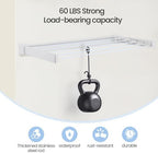 Wall Mounted Clothes Drying Rack 27.56", Foldable Retractable Garment Hanger - Image 3