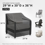 Patio Chair Covers Waterproof, Heavy Duty, 2 Pack - Image 3