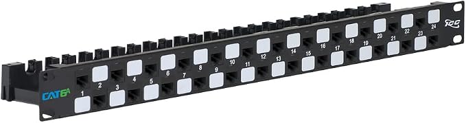 ICC 24-Port CAT6A Keystone 1U Patch Panel by ICC