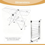 Tangkula Clothes Drying Rack Foldable, 2-Level Heavy-Duty Aluminum Laundry - Image 4
