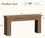 Huuger 63 Inch Entryway Table, Rectangular Console Table - Image 2