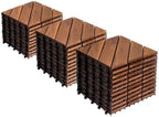 Acacia Wood Interlocking Deck Tiles by KORVYAL