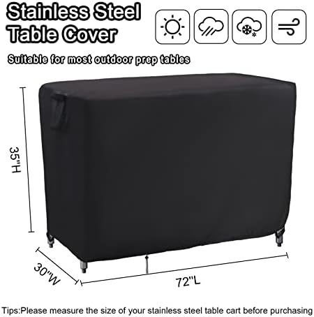 Kingling Outdoor Prep Table Covers Waterproof 72''L x 30''W x 35''H - Image 3