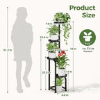 Bamworld Tall Plant Stand Indoor Outdoor Corner Metal Flower Pot Stands - Image 2