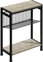 Small Side Table for Small Space, 3-Tier Narrow End Table by HOME