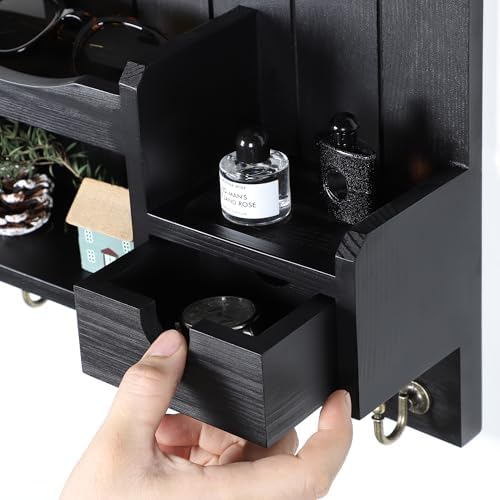 DOPACE Handcrafted Pine Wood Mail Organizer & Key Holder - Image 4