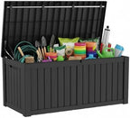 LAUSAINT HOME 120 Gallon Resin Deck Box, Package Delivery Box by LAUSAINTHOME
