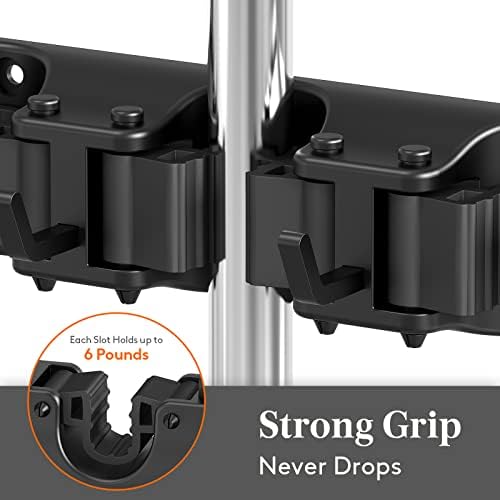 Lifewit Mop and Broom Holder Organizer Wall Hanging Mount, 1 Pack - Image 2