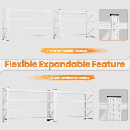 60” Wide Heavy Duty Metal Garage Shelving, Adjustable Storage Shelf - Image 5