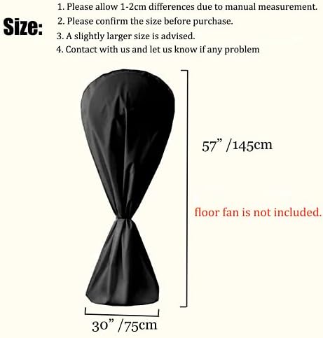 J&C Fan Cover Fan Dust Cover Waterproof Stand up Floor Fan Covers Outdoor - Image 2