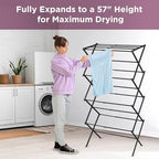 BLACK+DECKER 4-Tier Expandable Collapsible Clothes Drying Rack, Telescopic - Image 5