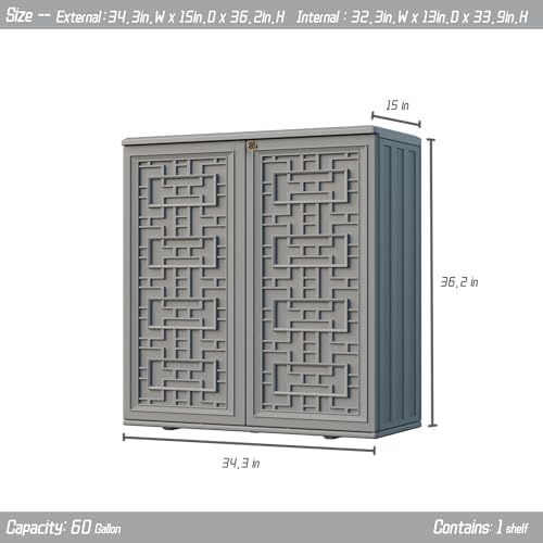 Mrosaa Indoor Outdoor Storage Cabinet Waterproof - Image 4