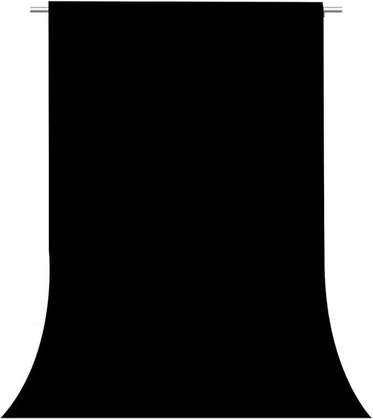 Black Photo Backdrop for Photoshoot, Fabric Background for Product Photography by TERSUM
