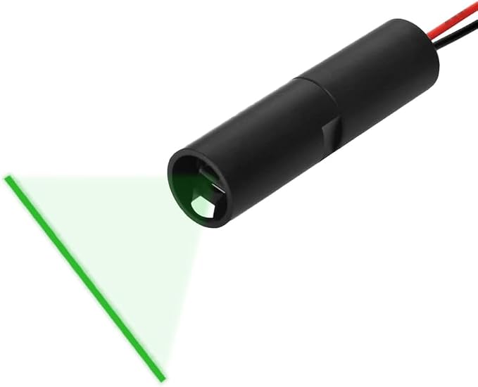 Green Line Laser Module 520nm Class I, >90° Fan Angle, 1~20 meters working by Quarton