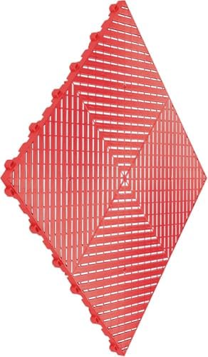 Swisstrax Ribtrax Smooth PRO Garage Floor Tiles, Racing Red - Image 2