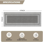 Artoid Mode Grey Absorbent Rectangle Non-Skid Doormat, Home Mats Non Slip - Image 3