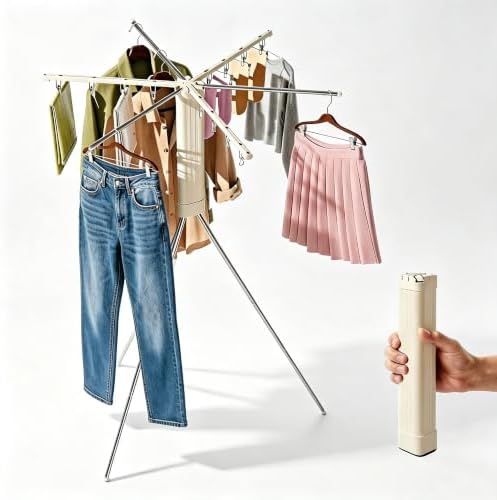 Foldable Tripod Clothes Drying Rack by Harlotine