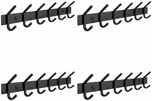 Coat Rack Wall Mount – 17 Inch Stainless Steel Hook Rail by SAYONEYES