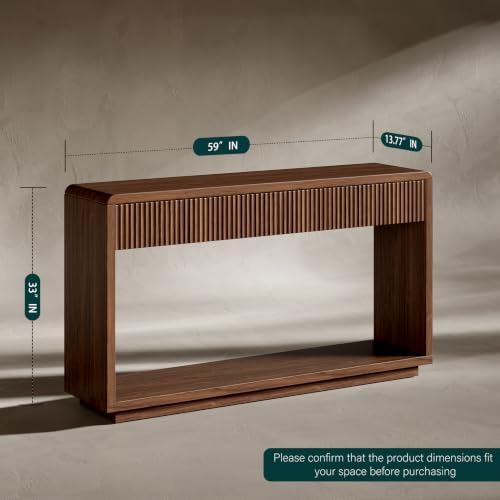 Evermagin 59'' Walnut Console Table - Image 2