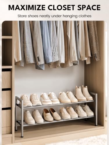 Bumusty 2 Tier Expandable Shoe Rack - Image 4