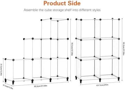 HOMIDEC 6-Cube Storage Organizer, Closet Organizer Storage Shelf Bookcase - Image 3