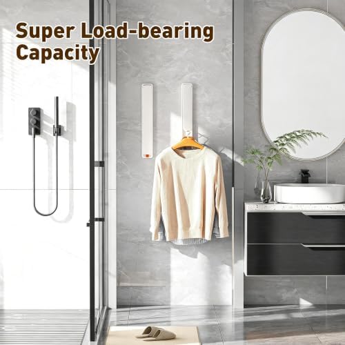 Clothes Drying Rack, Laundry Room Wall Mounted Retractable Clothes Hanger - Image 6