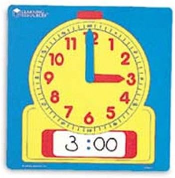 Learning Resources Write & Wipe Demonstration Clock - Image 3