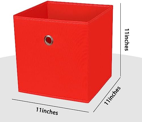 Foldable Storage Cubes Bins, 11 Inch Cloth Storage Cube Fabric Storage Box - Image 2