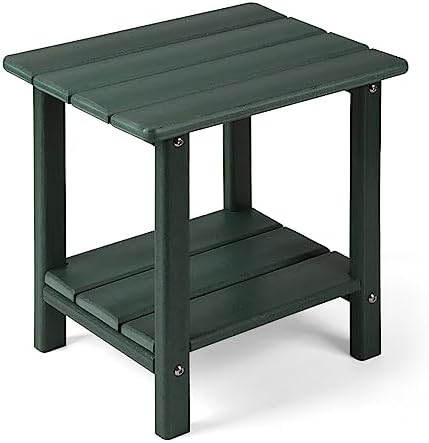 Apolimi Adirondack Outdoor Side Table, 2-Tier Sturdy Patio End Table Weather by Apolimi