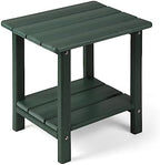 Apolimi Adirondack Outdoor Side Table, 2-Tier Sturdy Patio End Table Weather by Apolimi