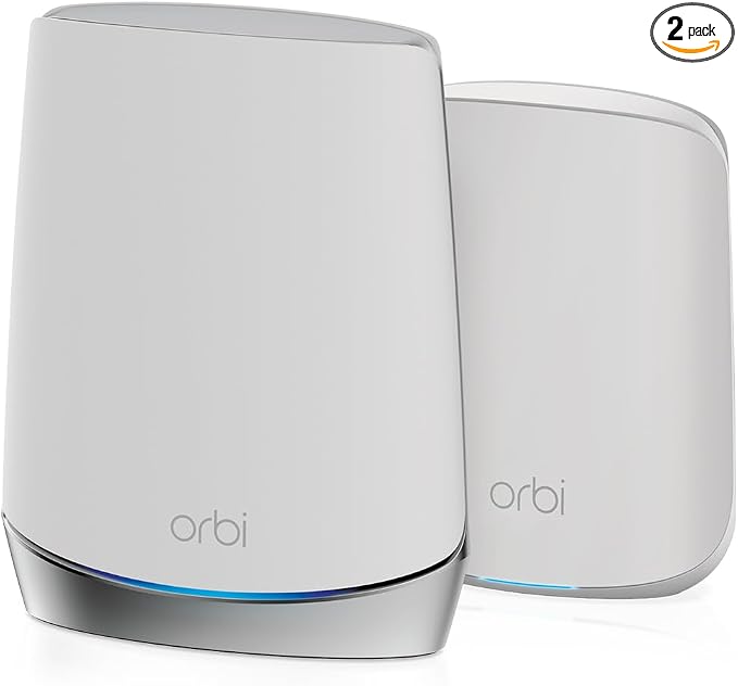 NETGEAR Orbi Whole Home Tri-Band Mesh WiFi 6 System – Router + 1 Satellite by NETGEAR