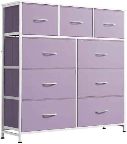 WLIVE Tall Dresser for Bedroom, 9 Drawer Chest of Drawers by WLIVE