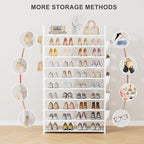 LUKYTOWER Sturdy Tall Shoe Rack 10 Tier Stackable Shoes Organizer - Image 6