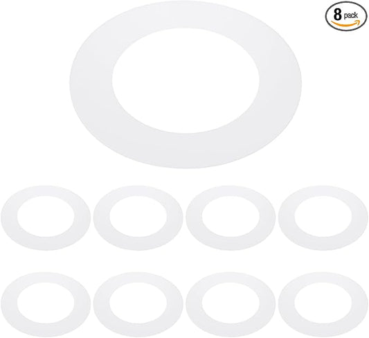 PATIKIL 4.3" ID 6.7" OD Plastic Trim Ring, Translucent Matte White by PATIKIL
