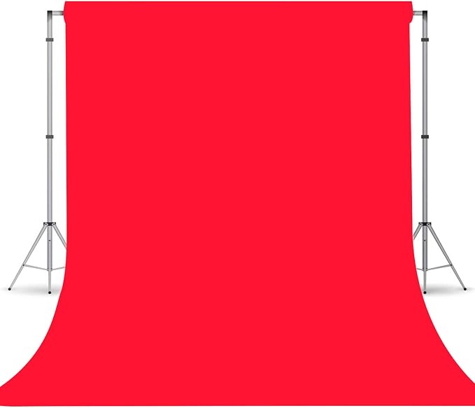 Red Photography Backdrop for Photoshoot, Photo Backdrop Curtain by TERSUM