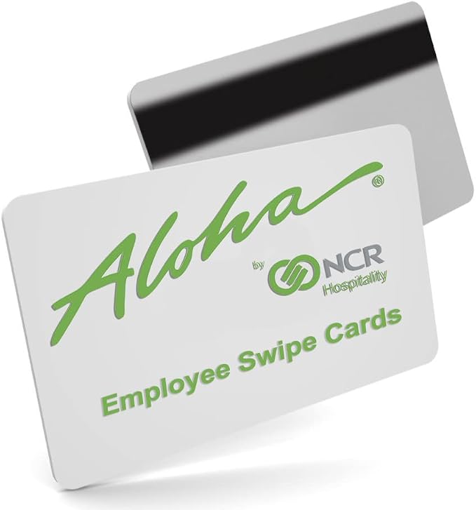 100 Blank Aloha POS Server Swipe Employee ID Cards by POSDepot