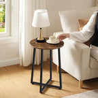 HOOBRO Side Table, Round End Accent Table - Image 2