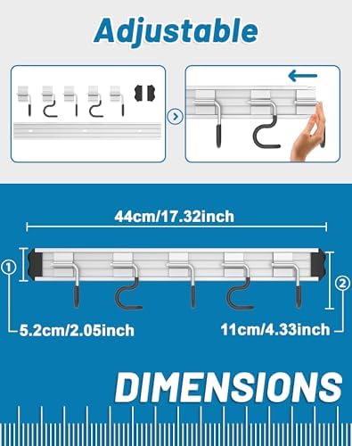 Mop and Broom Holder Wall Mount Garden Tool Rack Organizer - Image 2